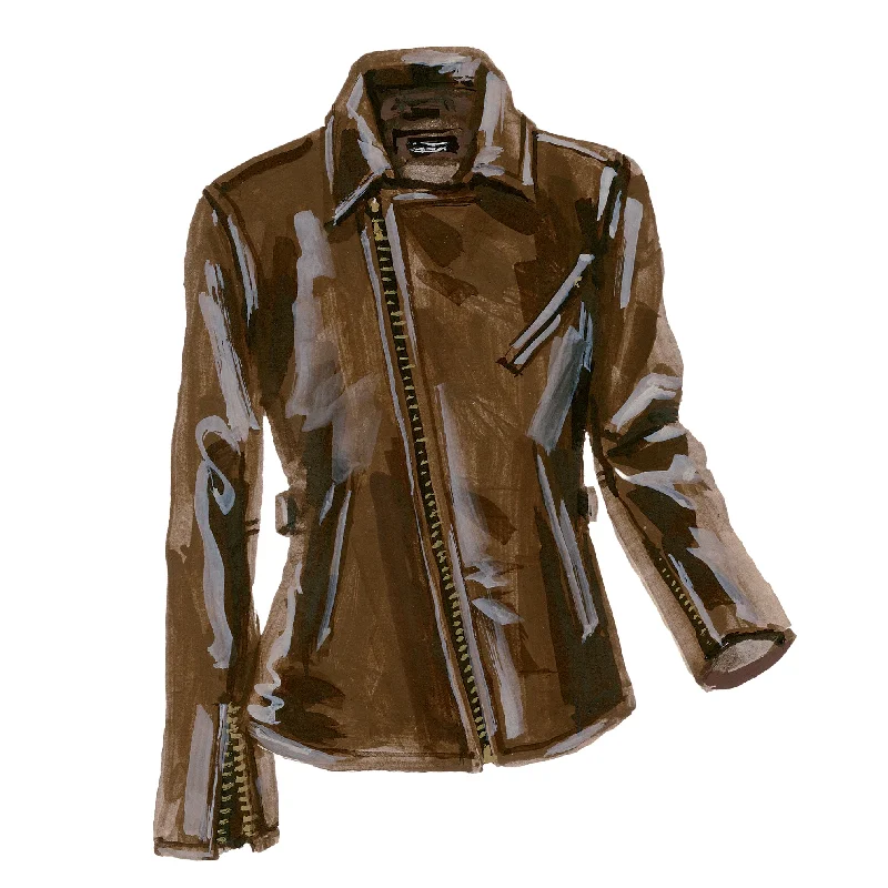 casual sports coat1930s European Motorcycle Jacket