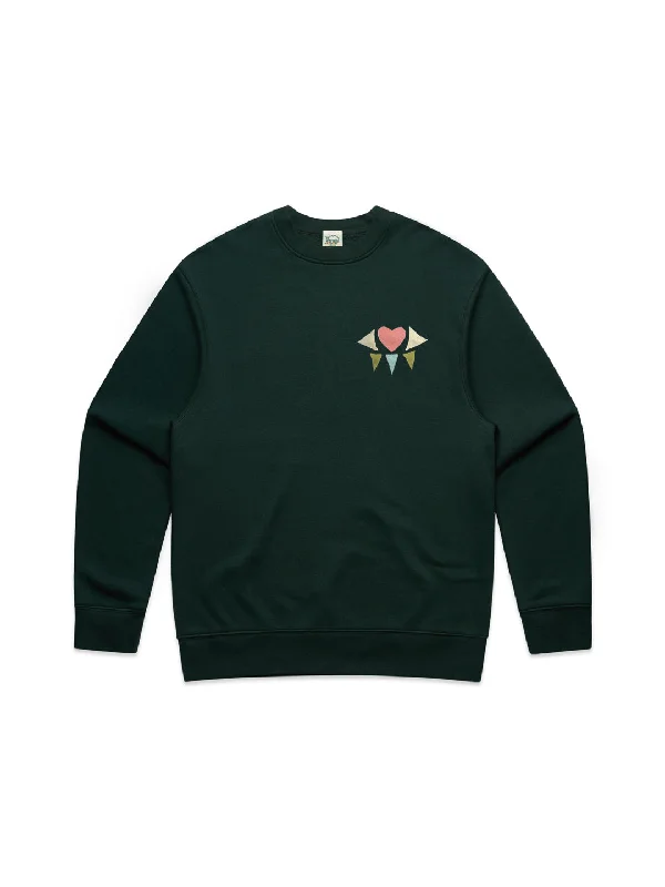 casual utility jacketMini Eyes on You Crewneck in Pine