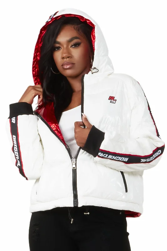 casual coatJackey White Puffer Jacket