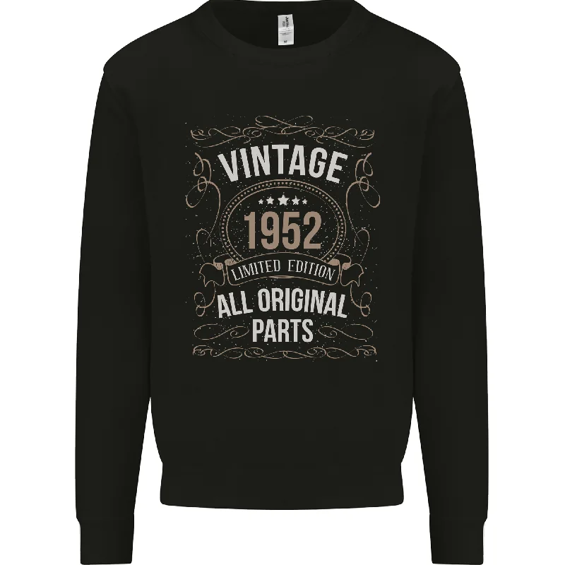 premium hoodiestylish performance hoodie72nd Birthday Limited Edition 1952 Mens Sweatshirt Jumper