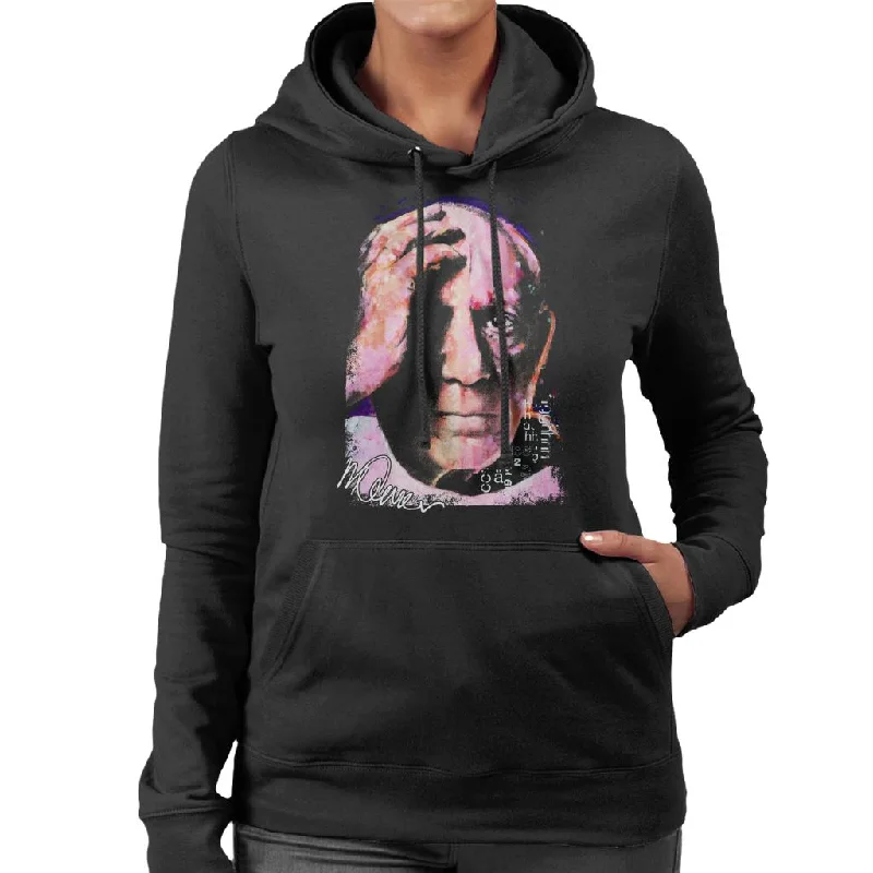 lightweight hooded sweatshirtfitted workout hoodieSidney Maurer Original Portrait Of Pablo Picasso Close Up Women's Hooded Sweatshirt