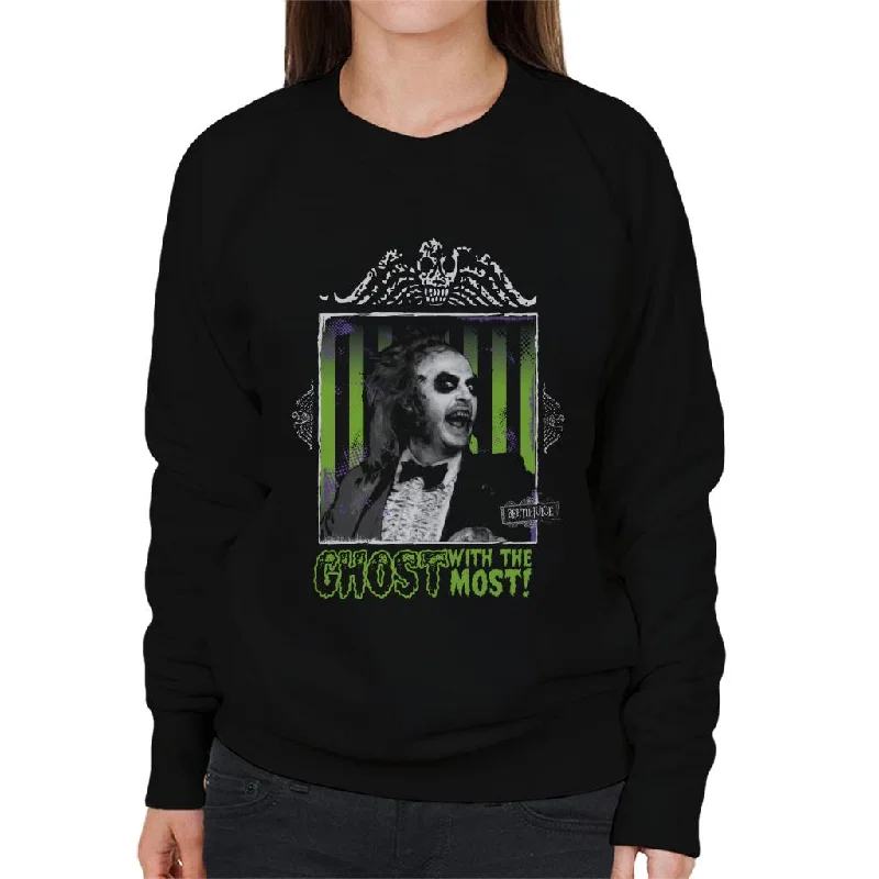 classic hoodiepremium gym hoodieBeetlejuice Suit The Ghost With The Most Women's Sweatshirt