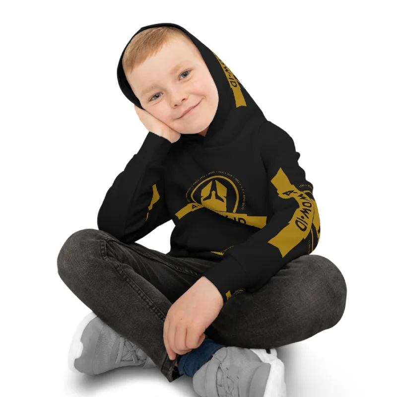 high-fashion hoodieeco-friendly sports hoodieA.WDW.(ID-RSF ) with Tactical inside hood A1 Who dares Wins Mentality -. Children's Hoodie (AOP)