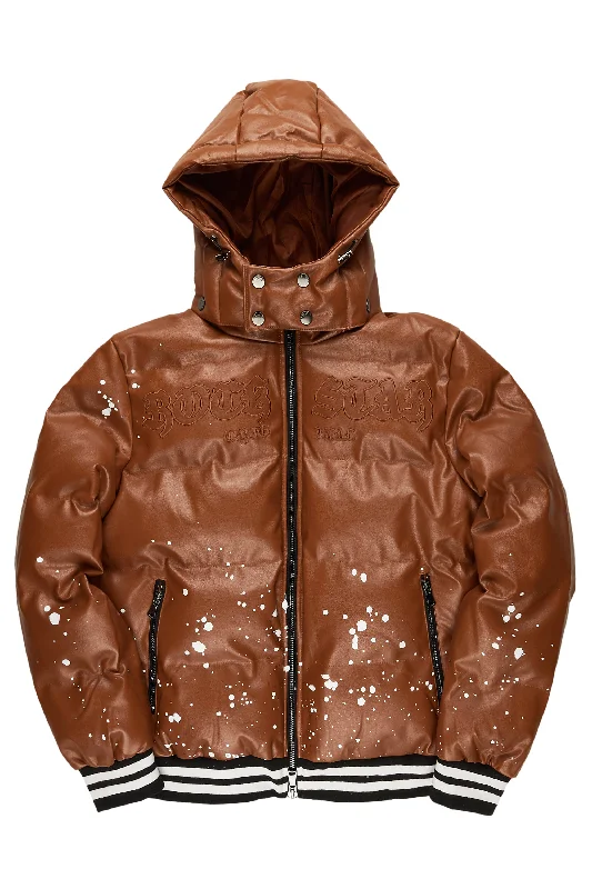 lightweight outerwearLosing My Mind On A Monday Rust Puffer Jacket