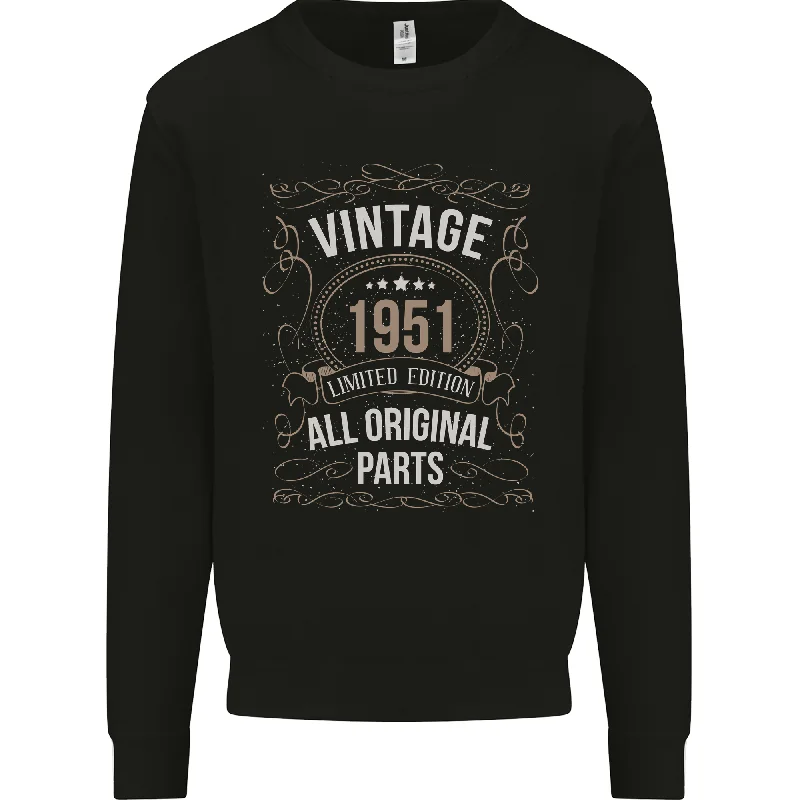 warm hooded sweatshirtathletic style hoodie73rd Birthday Limited Edition 1951 Mens Sweatshirt Jumper