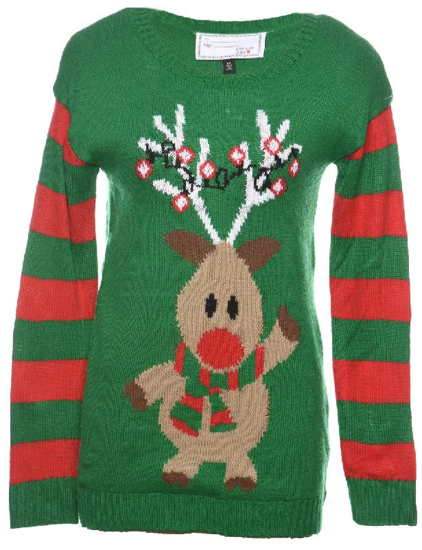 slim fit coatReindeer Christmas Jumper - M