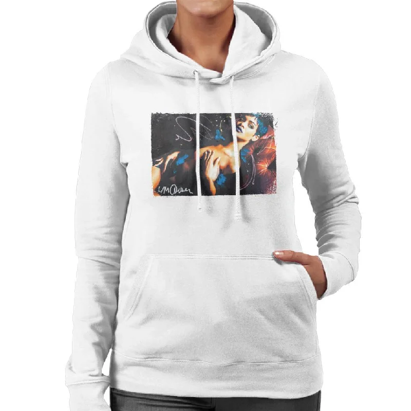 zip-up hoodie for gymstreetwear gym sweatshirtSidney Maurer Original Portrait Of Rihanna White Women's Hooded Sweatshirt