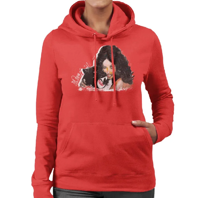 zip-up hoodieloose fit athletic hoodieSidney Maurer Original Portrait Of Naomi Campbell Panther Women's Hooded Sweatshirt