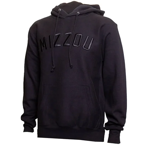 oversized hooded sweatshirtchic fitness hoodieMizzou Tonal Embroidered Black Hoodie