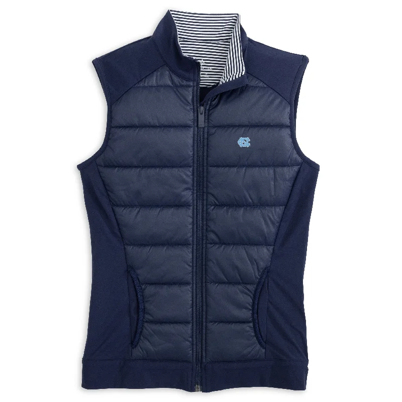 relaxed fit coatNorth Carolina Tar Heels Women's Navy Vest by Southern Tide