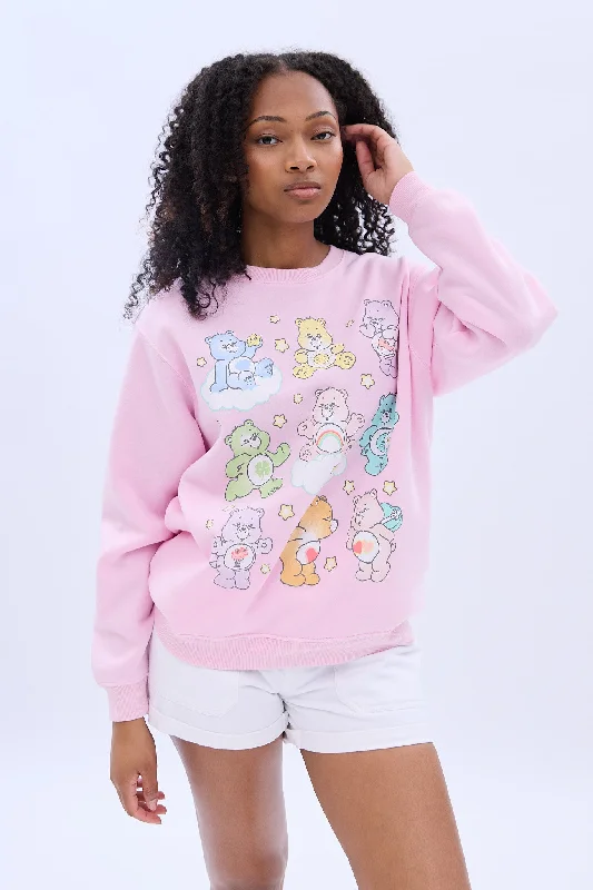 classic pullover hoodieCare Bears And Friends Graphic Crew Neck Sweatshirt