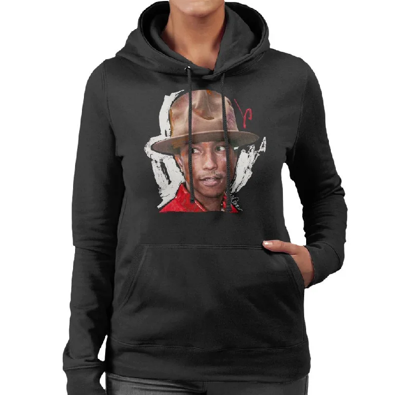 warm hooded jacketfashionable fitness sweatshirtSidney Maurer Original Portrait Of Pharrel Williams Hat Women's Hooded Sweatshirt