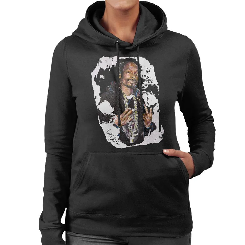 minimalist hooded sweatshirtrelaxed fit sports hoodieSidney Maurer Original Portrait Of Snoop Dogg Women's Hooded Sweatshirt