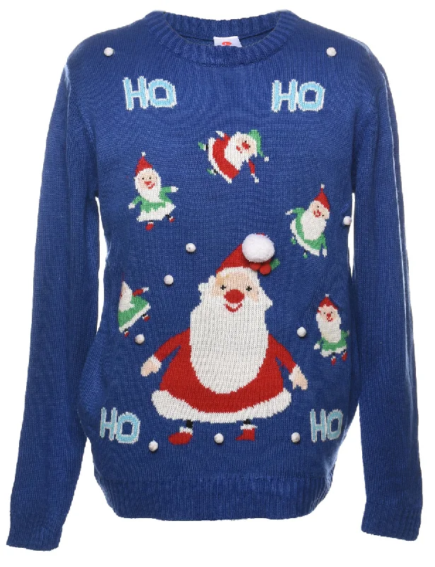 comfortable outerwearSanta Claus Christmas Jumper - L