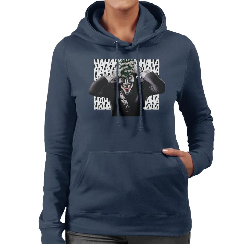 casual pullover hoodieBatman Halloween Joker Hahaha Women's Hooded Sweatshirt