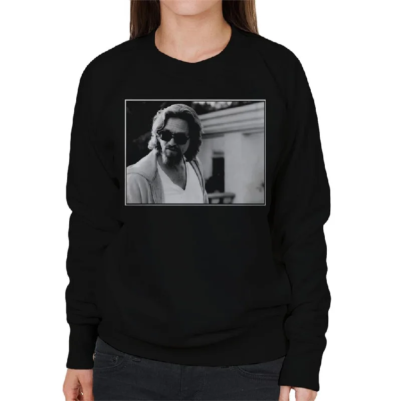 casual zip-up sweatshirtfitted workout hoodieThe Big Lebowski The Dude Outside His House Women's Sweatshirt