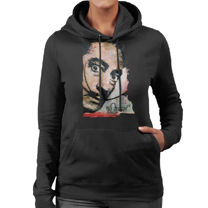 bold hoodie with logosoft athletic sweatshirtSidney Maurer Original Portrait Of Salvador Dali Moustache Women's Hooded Sweatshirt