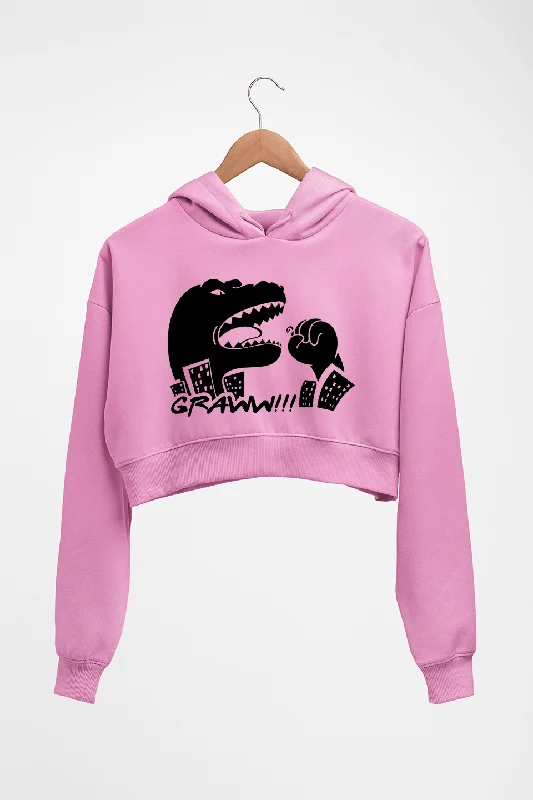 relaxed fit hoodieGodzilla Crop HOODIE FOR WOMEN