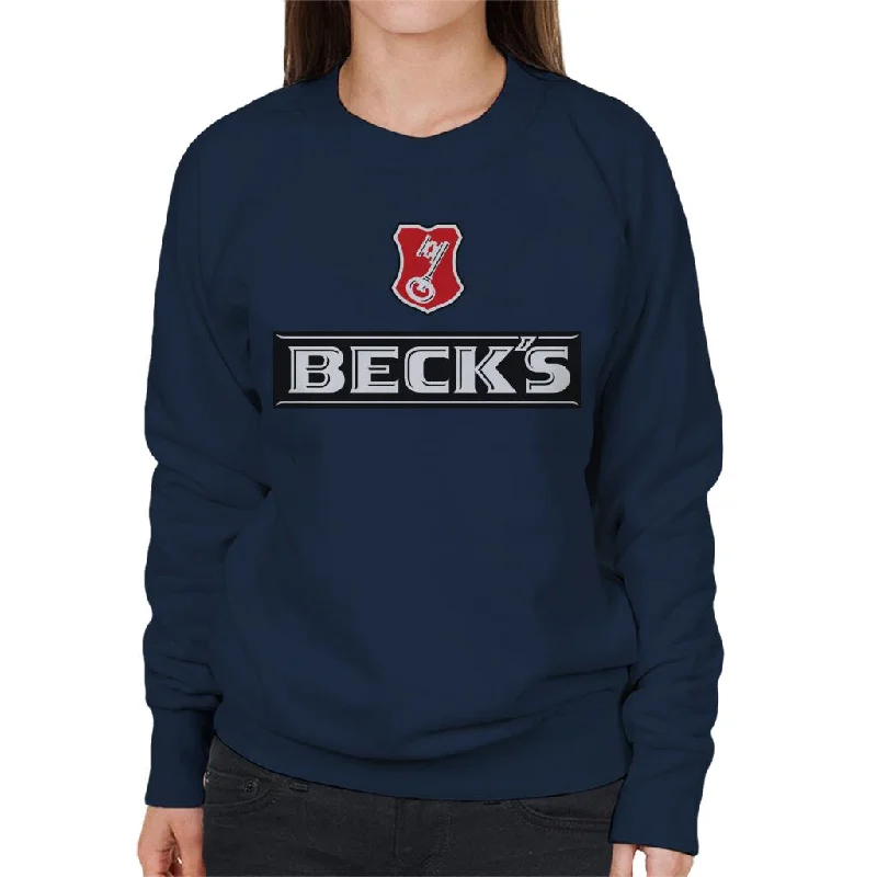 casual hoodie for fallathletic style hoodieBeck's Logo With Key Symbol Women's Sweatshirt