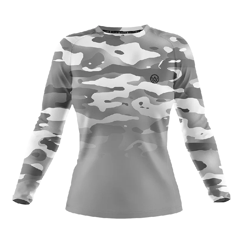 chic workout hoodiepremium gym hoodieWomen’s Arctic Camo Long Sleeve MTB Jersey