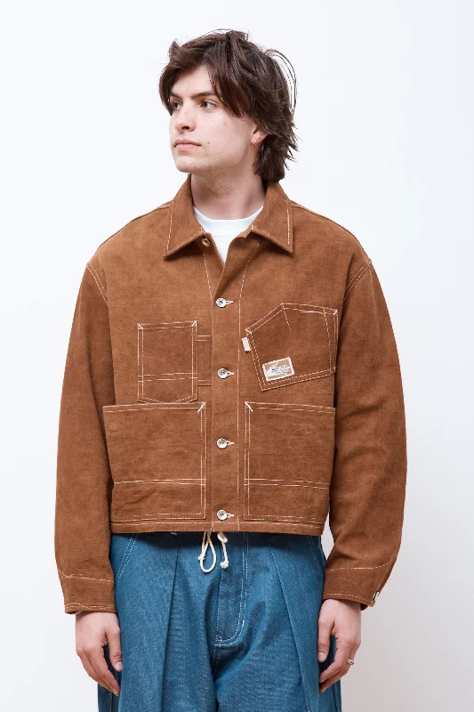 stylish lightweight coatStation Jacket Brown Wonky-Wear